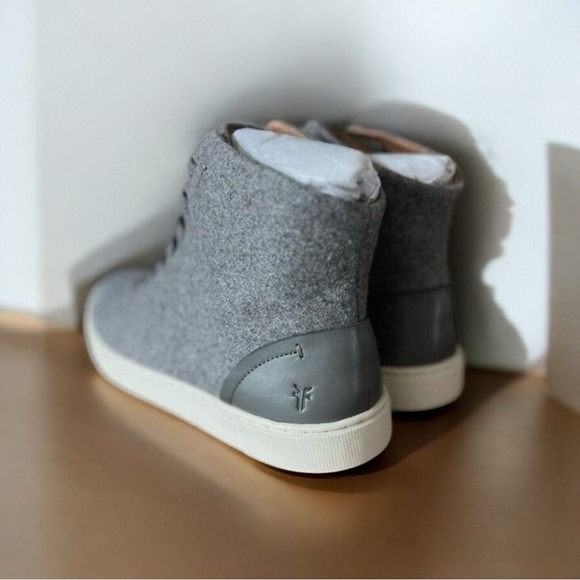 🌻NEW w/box Frye 'Ivy" Wool Leather Blend Hi-Top Sneaker Shoe Women's Size 9.5. - Picture 2 of 13